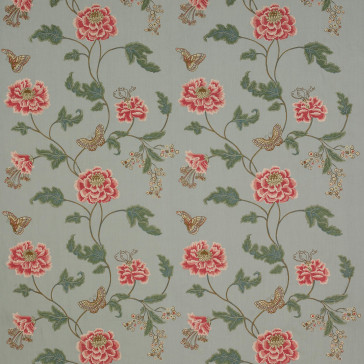 Colefax and Fowler - Oriental Poppy Linen - Old Blue - F4111/02