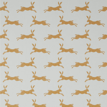 Jane Churchill - Rowan Wallpaper - March Hare Wallpaper - J135W-10 Ochre