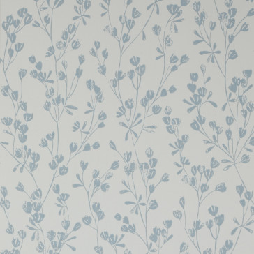 Jane Churchill - Rowan Wallpaper - Ines Wallpaper - J178W-04 Cream/Blue