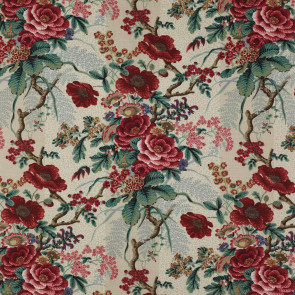 Colefax and Fowler - Tree Poppy - Pink/Blue Linen - 02053/03