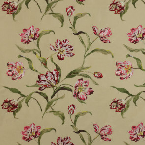 Colefax and Fowler - Delft Tulips Silk - Red/Green - F3411/01