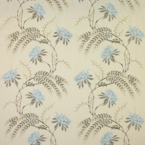 Colefax and Fowler - Water Lily Rose Linen - Blue/Silver - F4009/01