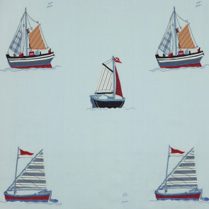 Jane Churchill - Sailing Applique - J340F-01 Red/Blue