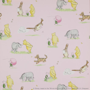Jane Churchill - Nursery Tales - Winnie The Pooh And Friends - J127W-02 Pink