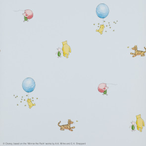Jane Churchill - Nursery Tales - Winnie The Pooh Balloon - J128W-02 Blue