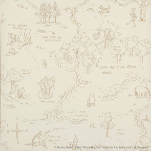 Jane Churchill - Nursery Tales - One Hundred Acre Wood Map - J129W-02 Beige