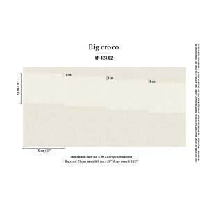 Élitis - Anguille big croco galuchat - Big Croco - VP 423 02 Reine des glaces